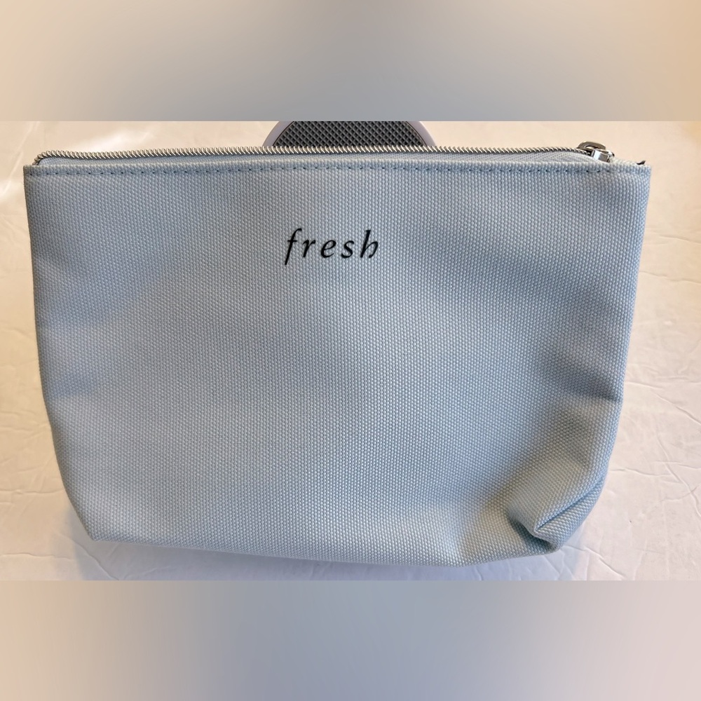 Fresh Baby Blue Canvas Makeup Bag NWOT